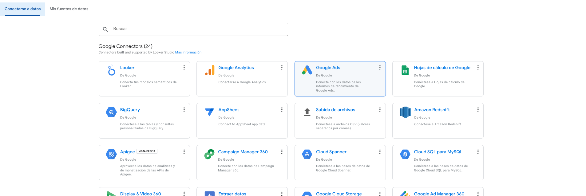 conectores de looker studio