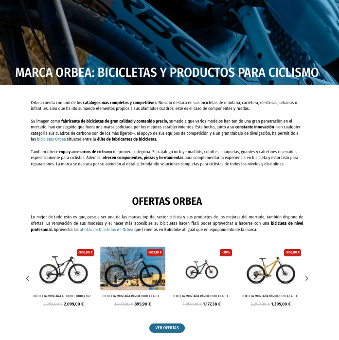 Trabajar SEO para ecommerce a través de la página de marcas