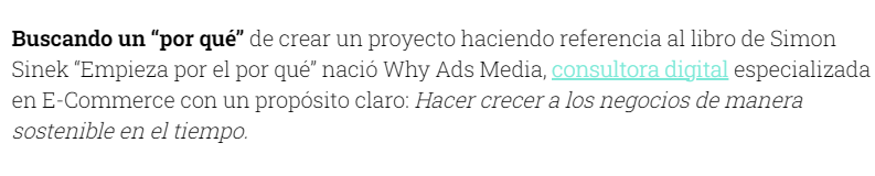 Texto que hace referencia a un anchor text de coincidencia exacta con la keyword 