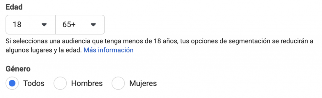 segmentacion edades facebook ads